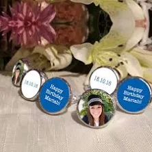 Printed 3/4" Round Candy Stickers | Birthday Candy Labels | Photo Stickers | custom colors and text | 108 Stickers | more sizes available