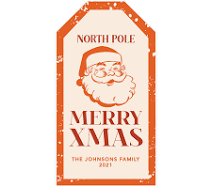 andaz press Custom Self Adhesive Classic Christmas Gift Sticker Labels Christmas Name Labels for Gifts