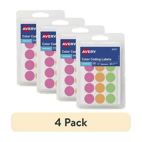 (4 Pack) Avery Color Coding Labe…