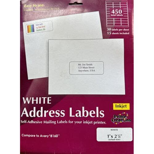 Printer Creations White Address L…