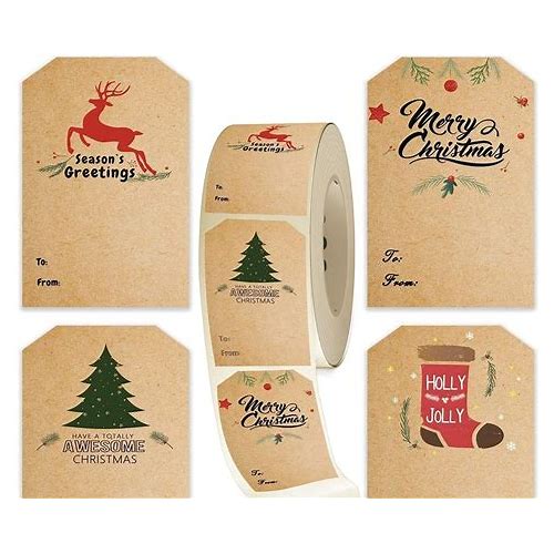 Christmas Tags Self-Adhesive La…