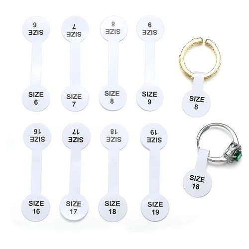 100Pcs Ring Size Printed Tags Se…