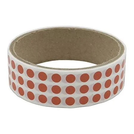 Infi-touch Labels 1/4 inch Round Semi-gloss Premium Paper Stock with adhesive (Orange)
