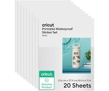 Cricut Printable Waterproof Sticker Set 8.5 in x 11