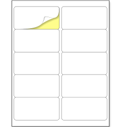 (2" x 4") 30 Sheets, Printable White Sticker Labels, Laser/Inkjet Printing - Matte, 10 per Page