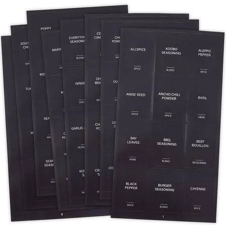 Pvc Waterproof Stickers Self-adhesive Decals Rectangle Black 220x120x0.1mm 8sheets/set. DIY