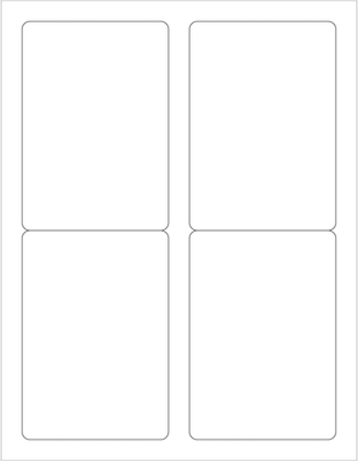 Tape Logic White Removable Rectangle Laser Labels