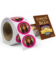 1000 pcs Glossy Circle Stickers - Custom Printing