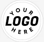 125ct. Custom Full Color 3 in. Vinyl Circle Sticker - White- 1-Color Text or Art Design