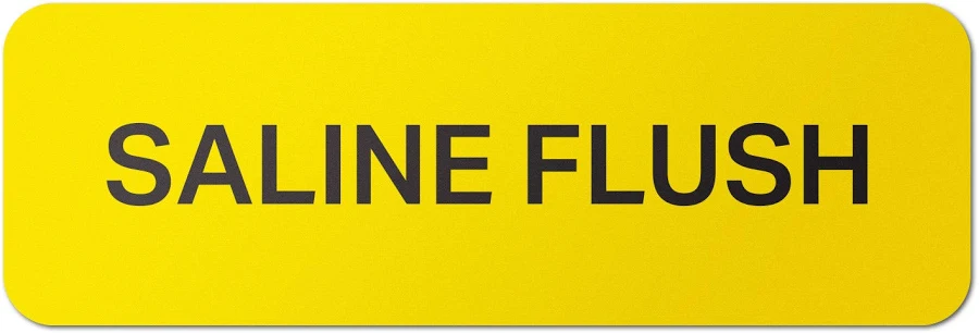 Medical & Rx Medication Label Saline Flush