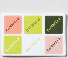 Moo | Mini Labels | 90 Square Stickers | Custom Design | Perforated Sticker Book