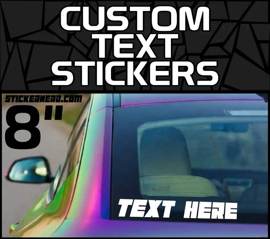 Custom Text Stickers