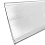 Self-Adhesive Shelf Strip Tag Holder, Clear w/White Back 1-1/2H x 48W