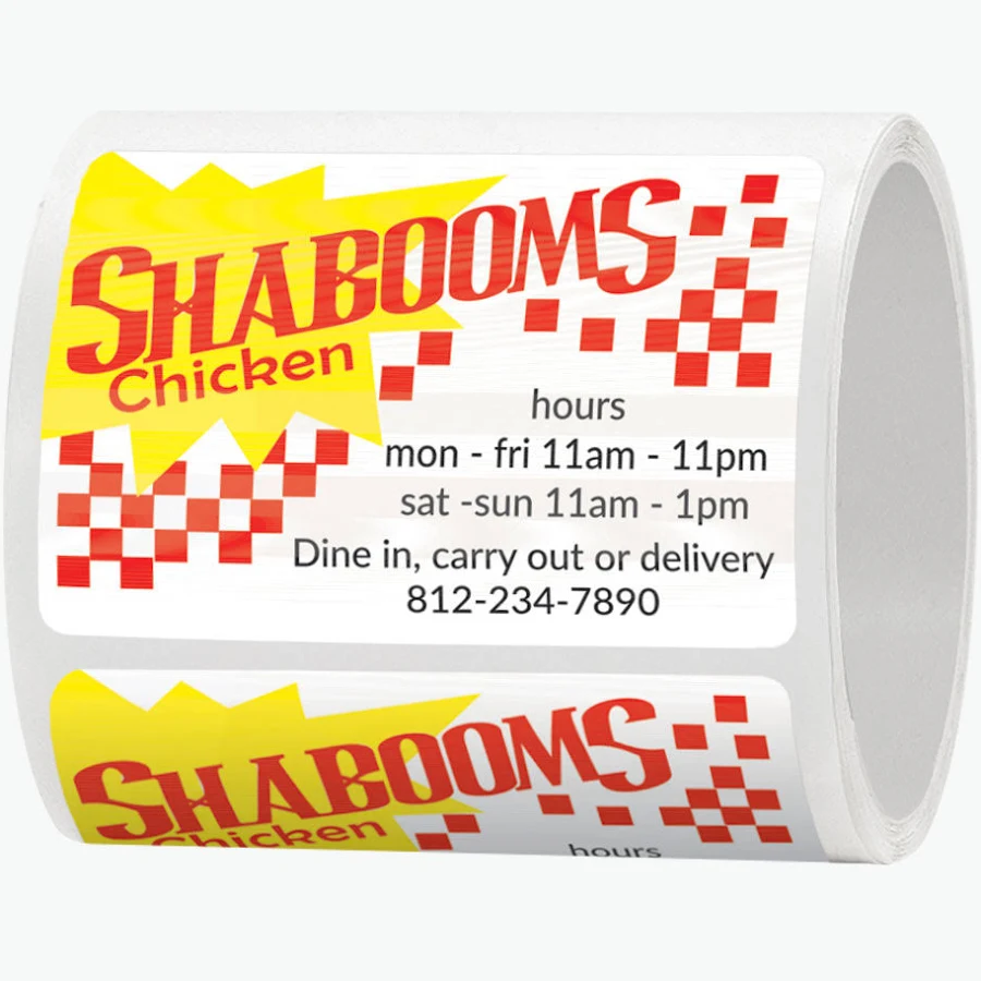 50 Custom Full Color Die Cut Roll Labels - Custom Stickers with Your Design - White Matte Finish