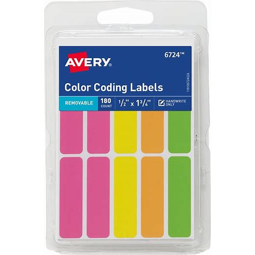Color-Coding Labels, Removable …