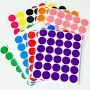 Colored Dot Labels: 1-inch Round Stickers for Crafts & Organization