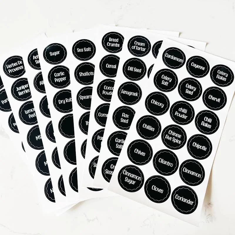 144Pcs Spice Herb Storage Jar Labels Pantry Stickers Decals High Quality Durable