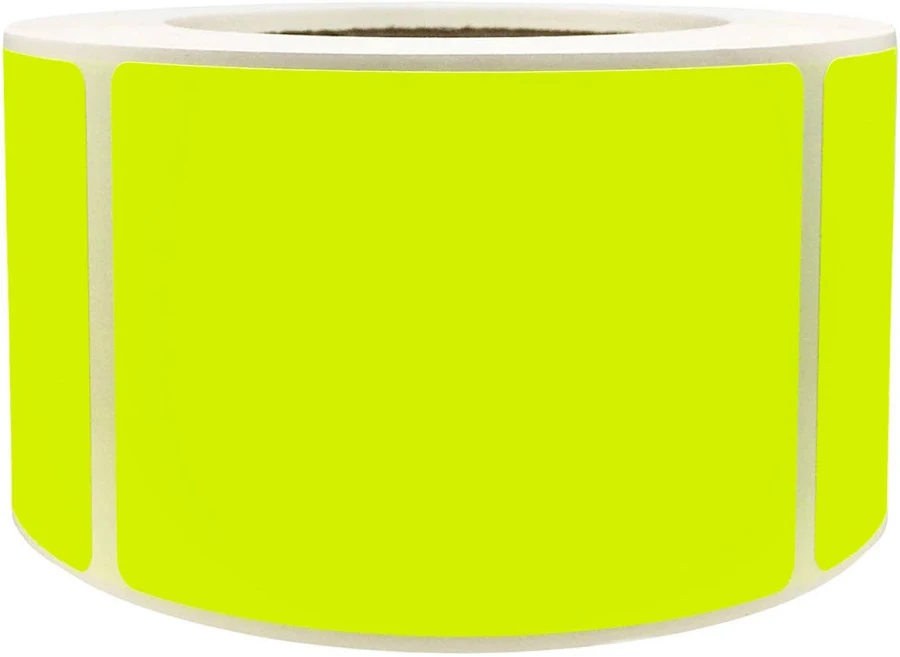 Yellow Labels 2.5" x 3.5" Rectangle QTY 500 | Wholesale Labels | InStockLabels
