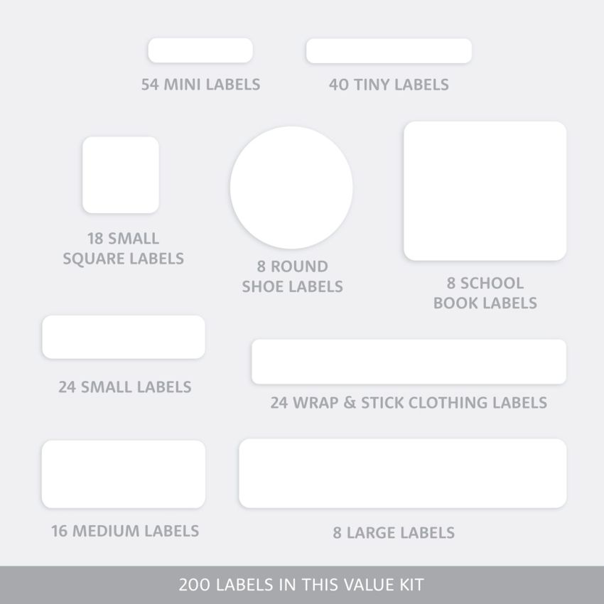 Classic School Name Labels Combo Pack