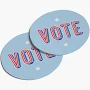 Custom Circle Stickers | 10 qty | 2" x 2" | VistaPrint | Design: Blue, Campaigning & Fundraising, Styles & Themes, Industry, Conservative