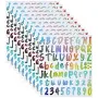 PVC Self-adhesive Label Stickers, Waterproof Decals for Kitchen, DIY Scrapbooking, Letter A~Z and Number 0~9, Colorful...