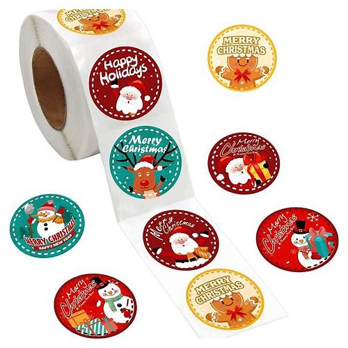 Christmas Stickers Roll 1in Water…