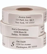 Roll of 500 Address Labels (Silver)