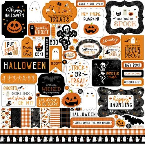 Echo Park Halloween Party Element Stickers