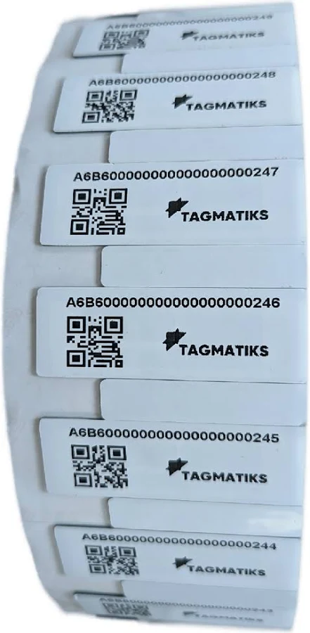 TagMatiks Pre-printed/Pre- encoded On Metal RFID Labels (Tamper Evident) - 2.36 x 0.94 x 0.047 in, (qty 50)