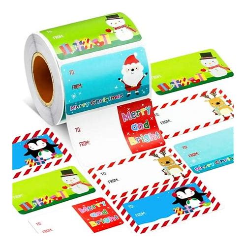Christmas Tags Self Adhesive Gif…