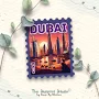 Dubai Travel Stamp Vinyl Sticker | Dubai Skyline Stamp Sticker | Laptop Ipad Waterbottle Journal Glossy Waterproof Decal