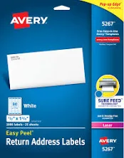 Avery Easy Peel Laser Address Labels 5267