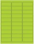2 5/8 x 1" Fluorescent Green Rectangle Laser Labels