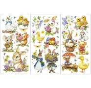 3 Sheets 3 Styles PVC Waterproof Decorative Stickers, Self Adhesive Floral Decals for Furniture Decoration, Animals, 300x150mm, 1...