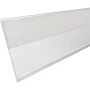Retail Shelf Strips, Plastic Label Holder w/Adhesive, Clear 1-1/2H x 48W