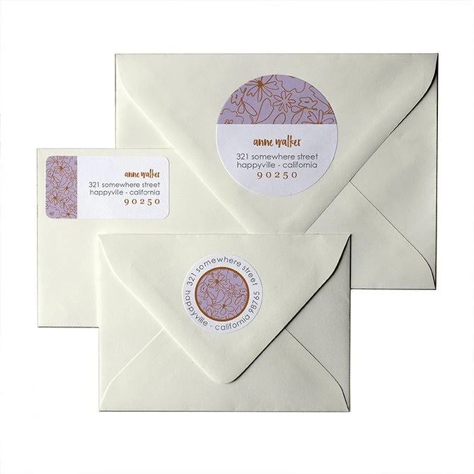 Erin Condren Boho Blooms Return Address Labels