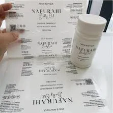 Wholesale custom bottle labels transparent bottle labels bottle tickers custom packaging ticker waterproof labels Cosmetics stickers Vinyl adhesive