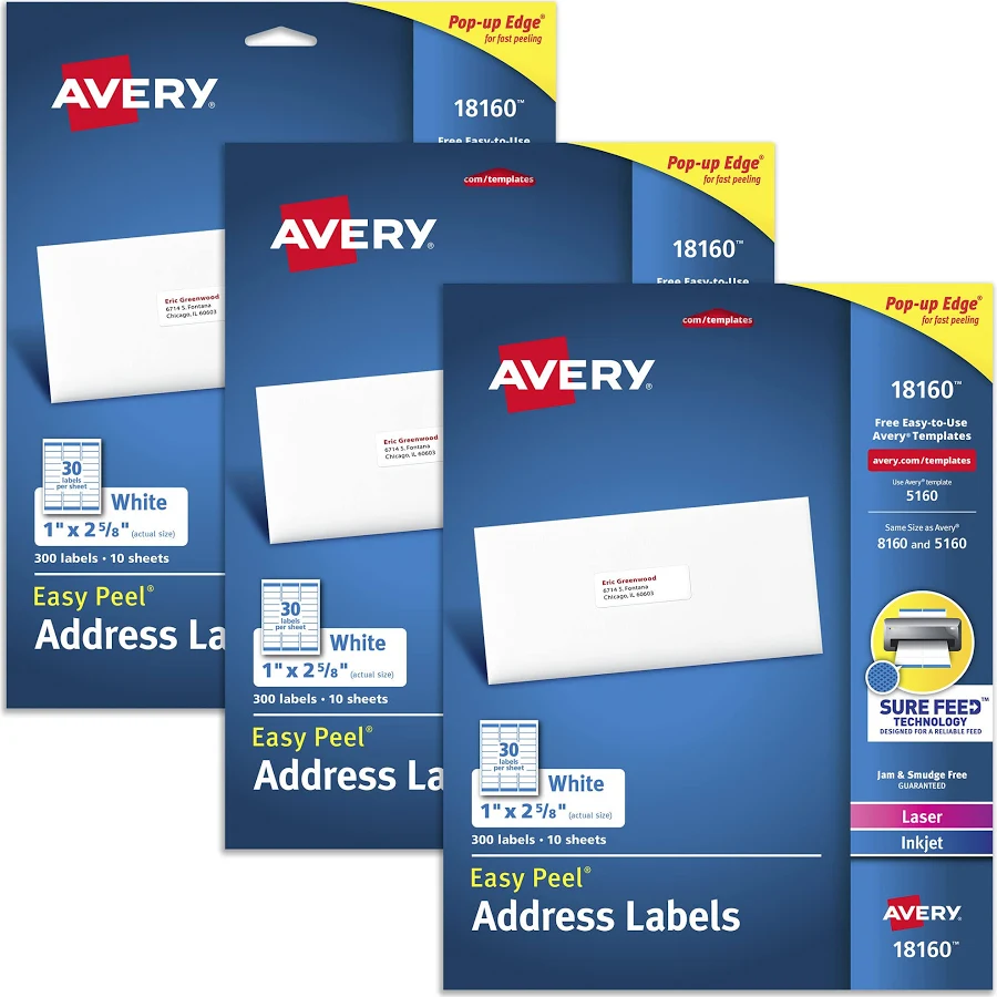 Avery Address Labels for Laser & Inkjet Printers