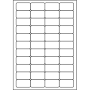 White paper self-adhesive labels 47,8x25,5 mm, on A4 sheet, for laser and inkjet printing