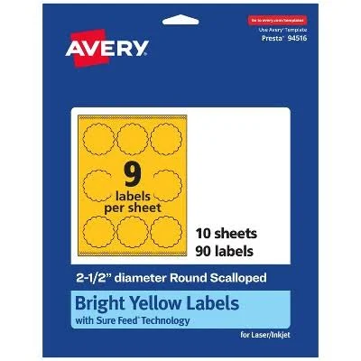 Avery Round Scalloped Labels