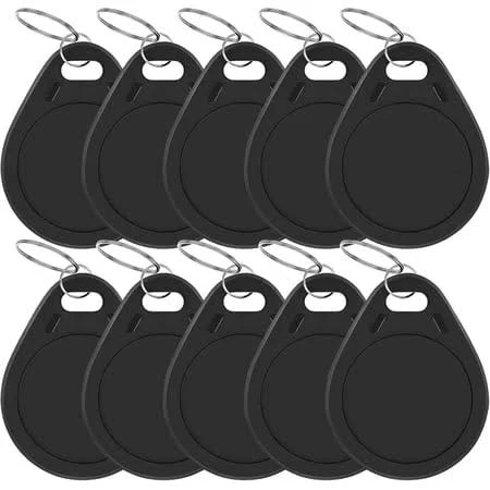 Nfc Tags 215 NFC Keytags Black NFC fob Rewritable NFC 215 Tag NFC Business Card Programmable NFC Tag 504 Bytes Memory,Compatible with Android & 