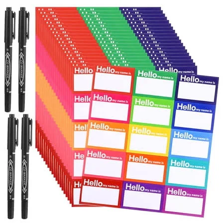 Sixwipe 300 Pcs Name Tags