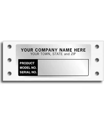 Aluminum Product Detail Labels .Minimum Qty -500