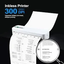 Custom Adhesive A4 Thermal Label For Receipt Printers With 1-year Warranty And 2600mah Battery Support