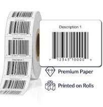 Same Day UPC Labels (4" x 3") - 1000 Labels, Printed on Rolls, Self-Adhesive Stickers