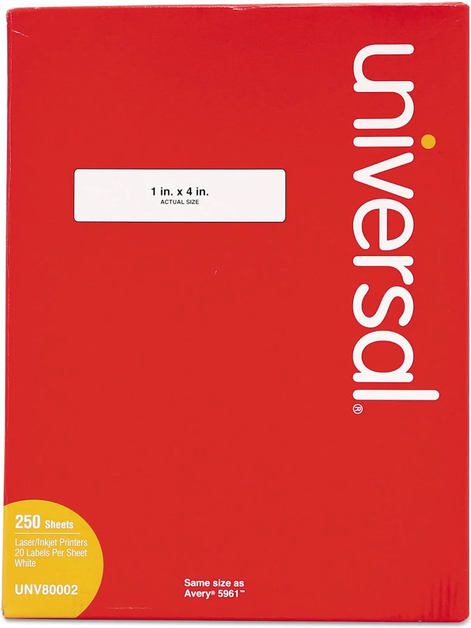 Universal Laser Printer Permanent Labels