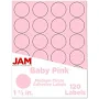 Jam Paper Baby Pink Round Circle Label Seals