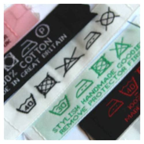 Woven Wash Care Labels, 25 Pie…