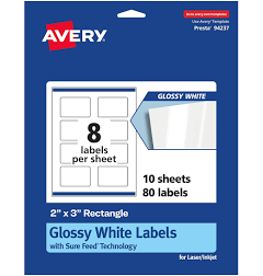 Avery Rectangle Labels with Sure Feed