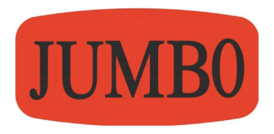 1000 Each Per Roll Jumbo Food Merchandise Labels Stickers